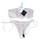 Zaful NWT Beige Textured O-Ring Bikini- Small Photo 5