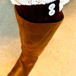 Boot Socks Brown and Cream Cozy Soft & Warm with Ruffle & Button Detail Photo 2