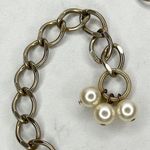 Gold Tone Faux Pearl Charm Chain Link Belt Photo 8