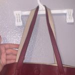 G.H. Bass &Co. G.H. Bass & Co maroon reversible tote bag attached wallet faux leather Photo 3