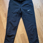 Nike  Black Leggings with White Swoosh Photo 0