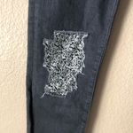 DKNY  Womens Sequin Crop Frayed Skinny Ripped jean Photo 3