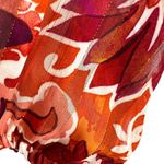 CeCe Floral Off-The-Shoulder Tiered Sleeve Blouse Orange Red Size Medium NWT Photo 7