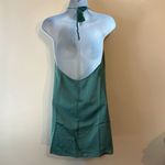 Solaris  Sage Green Lace and Tassel Halter Top Sz M Photo 2