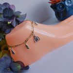 Tricolor Gold Filled Buddha Charm Ankle Bracelet Photo 0