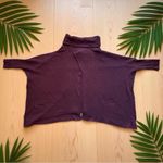 Free People FP Beach | Plum Split Back Cowl Neck Poncho Sweater - Size Large Photo 10