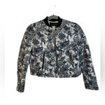 ZARA  Floral Embroidered Zip Front Jacket Photo 0