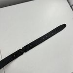 Talbots Size M Belt Leather Black Brass Buckle Timeless Adjustable Versatile Photo 3