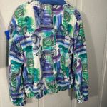 Oleg Cassini  Women’s Vintage Long Sleeve Multicolored Button Down Jacket SZ La… Photo 3