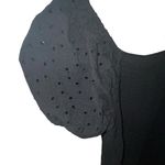 Art Class  Black smocked eyelet puff sleeve milk maid Top cottagecore coquette Photo 2