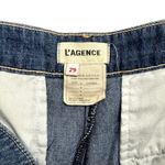 L'Agence  Zahari Pleated Denim Shorts in Blue, Size 29​​​ Photo 2
