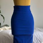 Imagenation Blue Pencil Skirt With Bow Photo 0