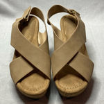 Joie  Khaki Wedged Sandals Size 9 Photo 0