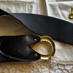 Elegant Vintage Black and Gold Women's stretchy elastic Belt Photo 2