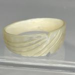 Solid Mother Of Pearl Ring White Photo 0