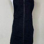 Forever 21  Black Denim Overall Dress Sz Small Photo 0
