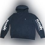 Playboy Bunny Black Oversized Baggy Cozy Comfy Hoodie Logo Sleeves L Photo 5