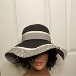 Floppy Paper Sun Hat Black Photo 2