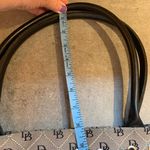 Dooney & Bourke Canvas DB Logo Diamond Pattern Large Tote Bag Leather Handles Photo 11