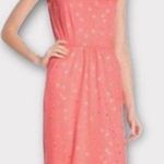 Boden Melinda Coral w/Gold Polka Dots Jersey Dress 2P Photo 0