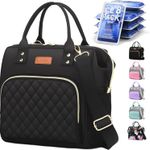 Lunch Bag Women: Insulated Lunch Box for Women Adults, Lunch Bag, Leakproof Lunch Tote Bags for Work with Adjustable Strap Reusable Cooler Tote Bag for Picnic,Camping, 8 Ice Packs Photo 0