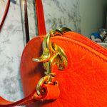 Furla Italy GENUINE Leather Color Red Orange Photo 5