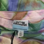 Future Collective Skirt Womens Size 12 Pink Green Marbled Ruched Party Sexy Photo 5