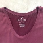 American Eagle  Burgundy Soft Flowy Tee Photo 2