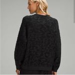 Lululemon Wool- Blend Jacquard Sweater, Leopard Graphite Grey Black, size S Photo 1