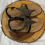 Aetrex  Sheila Black and Tan‎ Leather Beaded Sandals Size EU 38 (7.5 - 8) Photo 1