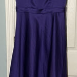 David’s Bridal Short Purple Dress, Cocktail, Bridesmaid, Polyester, Size 10 Photo 0