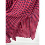 ZARA Cardigan Women SMALL Red Navy Blue Plaid Button Front Maxi Dress Duster Photo 6