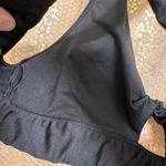 PINK - Victoria's Secret  Black Twist Front Sports Bra Swim Top Medium Photo 5