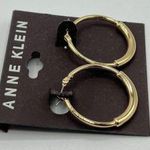 Anne Klein Medium Bar Hoop Earrings in Gold MSRP $26 NWT Photo 4