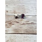 Vintage Clip On Earrings Geometric Odd Silver Tone Photo 1