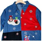 L.A. Blues VINTAGE Snowmen Penguins Christmas Shirt Photo 2