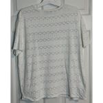 Alfred Dunner Women's Short Sleeve Top, Floral Patter, White/Purple, Sequin, XL White Photo 4