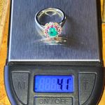 Natural Chrysocolla Orissa Garnet Sterling Silver Ring Size 7 Photo 8