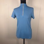 THE TAILORED SPORTSMAN 1/4 ZIP Blue SHORT SLEEVE ICEFIL RIDING TOP SZ Small Photo 3