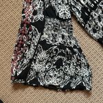 Soft Surroundings  large L flowy rayon top 3/4 bell sleeve detailed decoration Photo 3