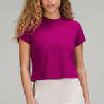 Lululemon Classic-Fit Cotton-Blend T-Shirt Magenta Purple Photo 0
