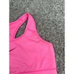 Nike dri fit racer back sports bra M bright pink red logo running workout gym Photo 6