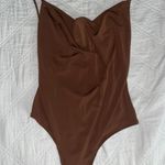 Open Back Bodysuit Brown Size L Photo 0