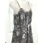 American Eagle  Outfitters Gray Floral Ruffle Tiered Mini Dress Women's Small 4 Photo 3