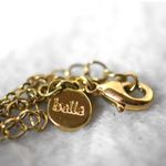 Bella Jack Retro Statement Filigree Letter "D" Gold Tone Link Chain 18" Necklace Photo 2