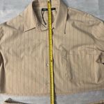 ZARA  Pinstripe Micro Mini Skirt Suit Set  NEW L/XL Corporate Siren Coquette Girl Photo 5