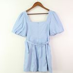 Lulus  Dedication to‎ Detail Light Blue Puff Sleeve Belted Mini Dress Size M Photo 7
