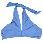 Aerie  Real Good Halter Bikini Swim Top Blue Size L Photo 0