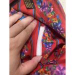 Liz Sport  Vintage 90s Claiborne Flower Red Shirt Cottagecore Preppy Western M Photo 13