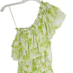 MISA Los Angeles Misa Rumi One Shoulder Asymmetric Ruffle Floral Print Chiffon Dress Size S NWT Photo 5